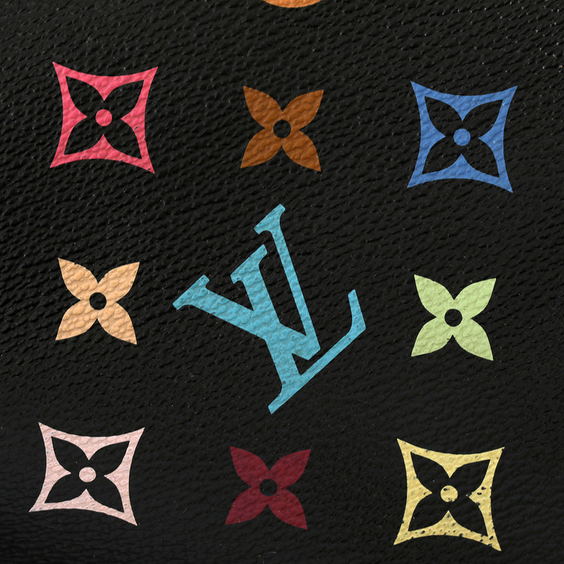 Black Monogram Canvas Multicolore Audra Tote Bag