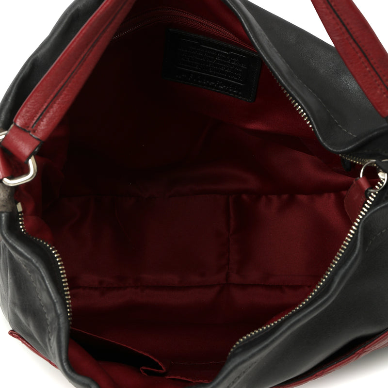 Coach Colorblock Leather Quilted Bag - Black Large
