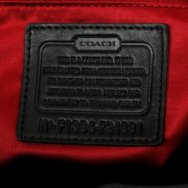 Coach colorblock leather quilted bag black large sale