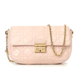 Pale Pink Cannage Quilted Lambskin Leather Miss Dior Promenade Pouch Bag One Size