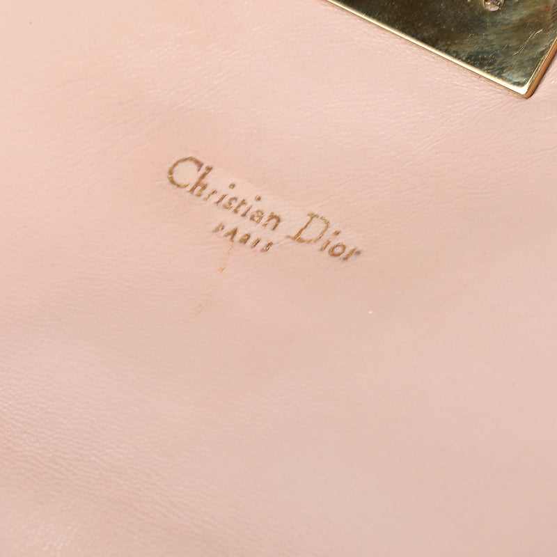 Pale Pink Cannage Quilted Lambskin Leather Miss Dior Promenade Pouch Bag One Size