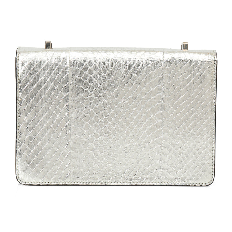 Alexander McQueen Wing Metallic Embossed Snakeskin Crossbody Bag One Size