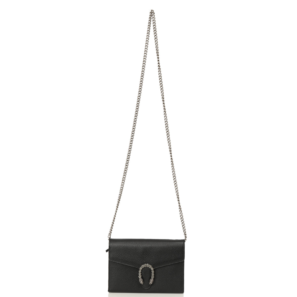 Dionysus Black Grained Leather Mini Chain Bag