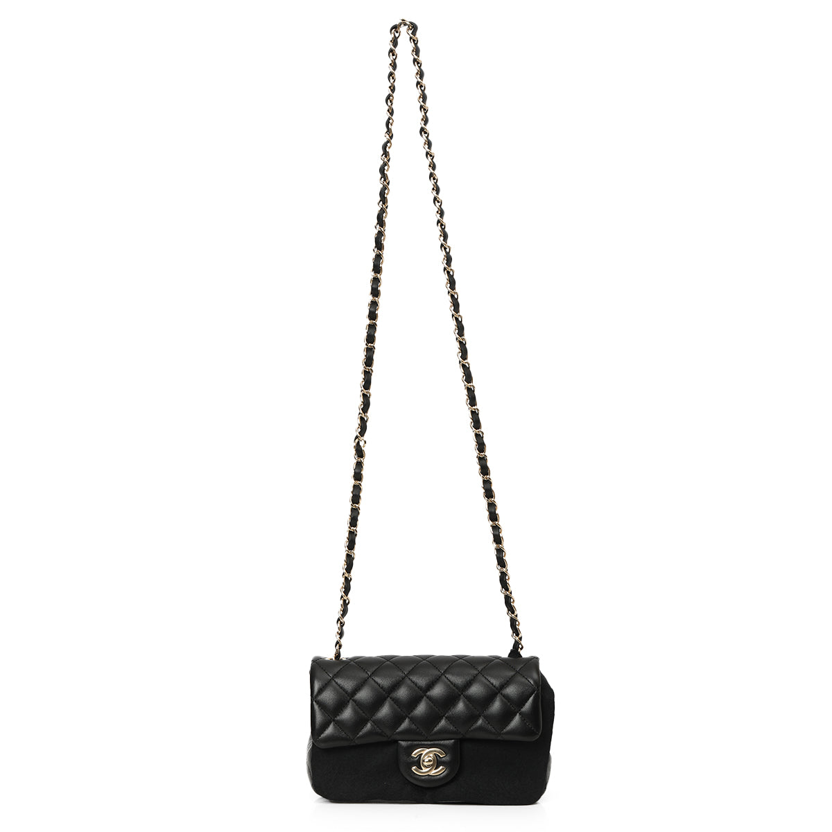 Mini Black Lambskin Leather Crossbody Bag