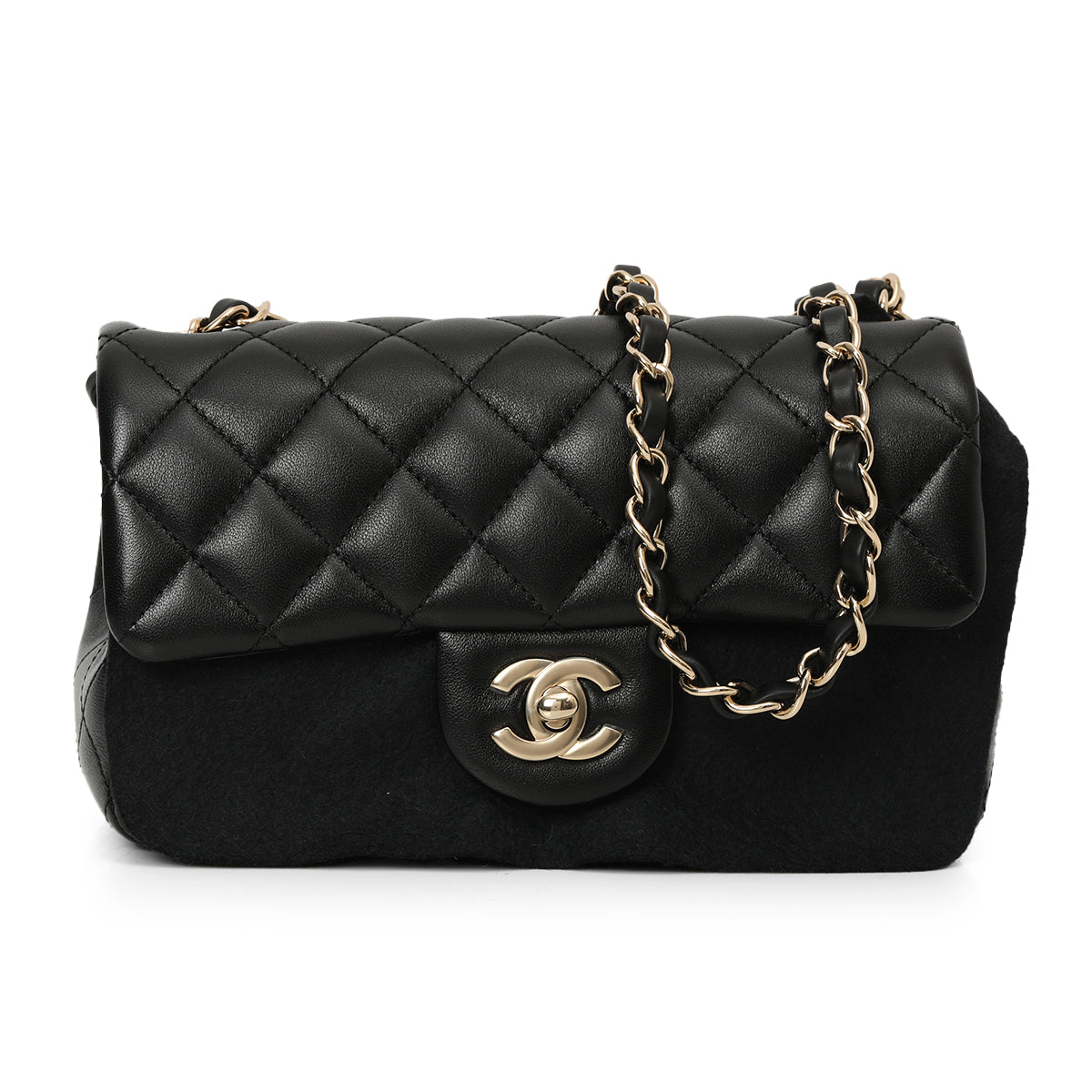 Mini Black Lambskin Leather Crossbody Bag