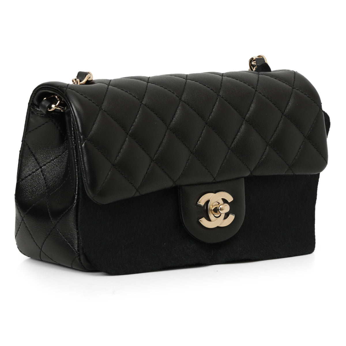 Mini Black Lambskin Leather Crossbody Bag