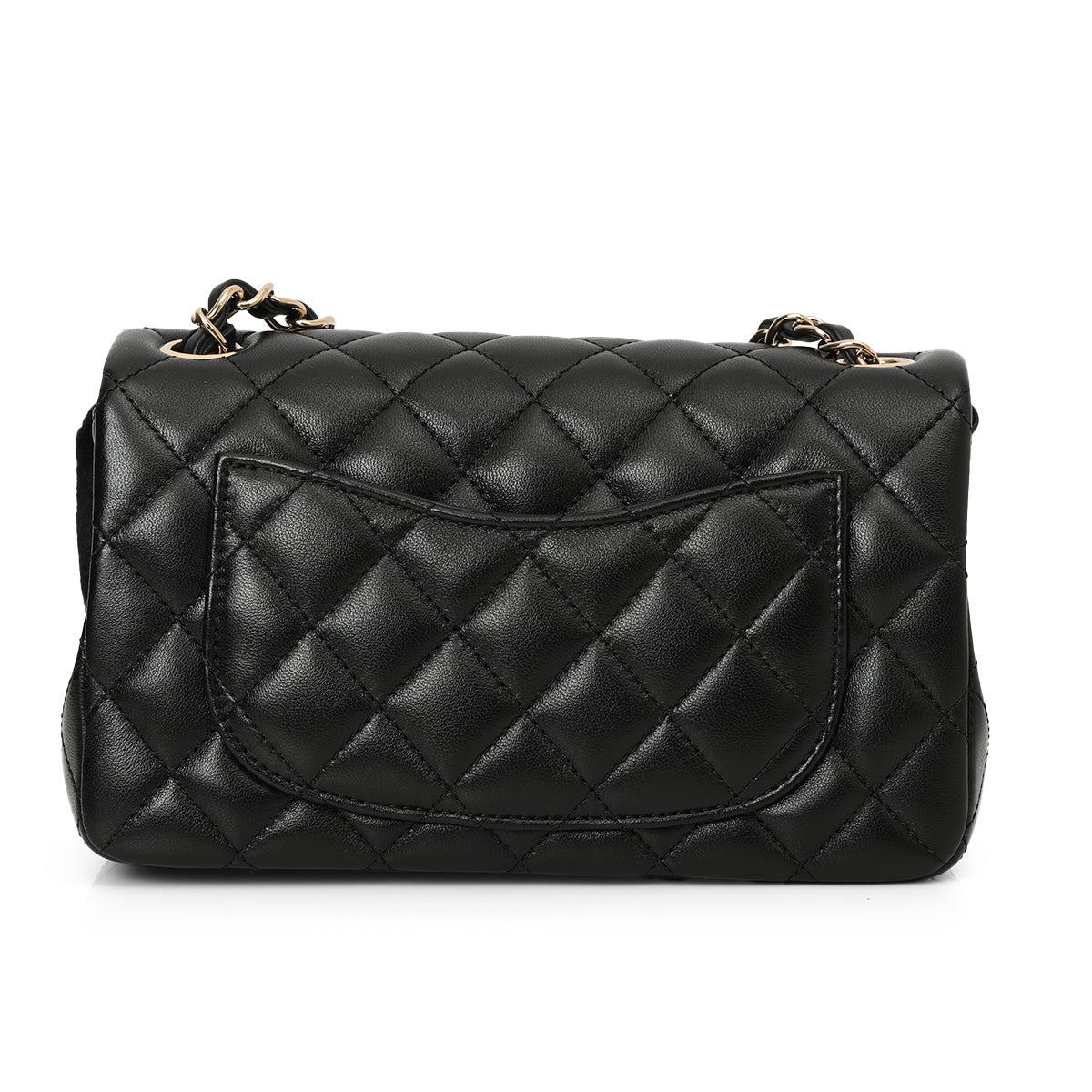 Mini Black Lambskin Leather Crossbody Bag