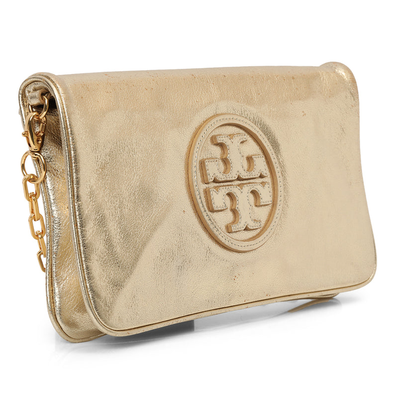 Tory Burch Reva Clutch Gold
