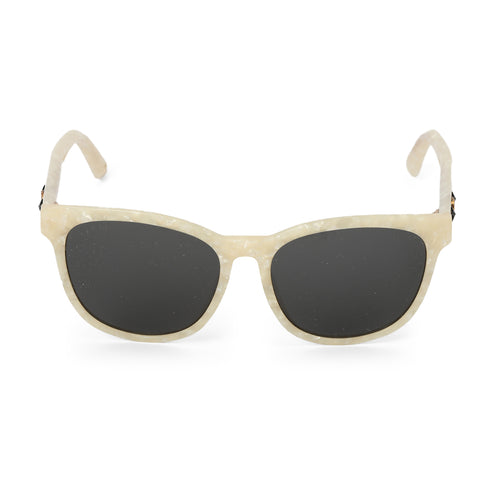Marbled Frame in White Tinted Sunglasses One Size