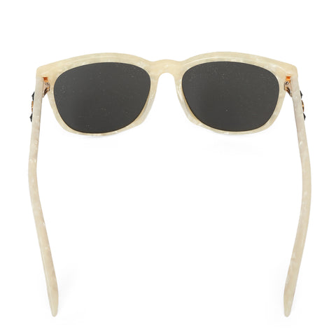 Marbled Frame in White Tinted Sunglasses One Size