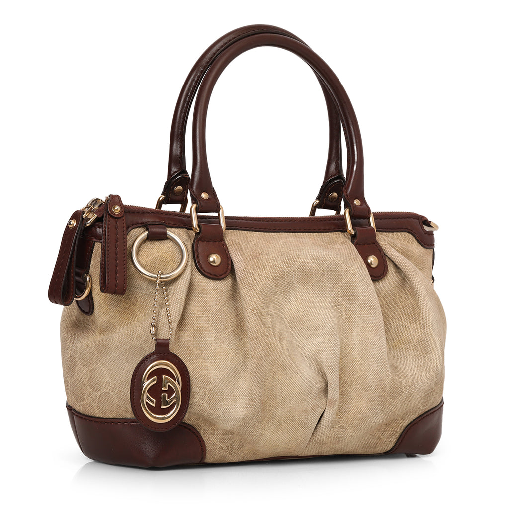 Diamante Canvas Leather Trim Sukey Tote One Size – Confidential