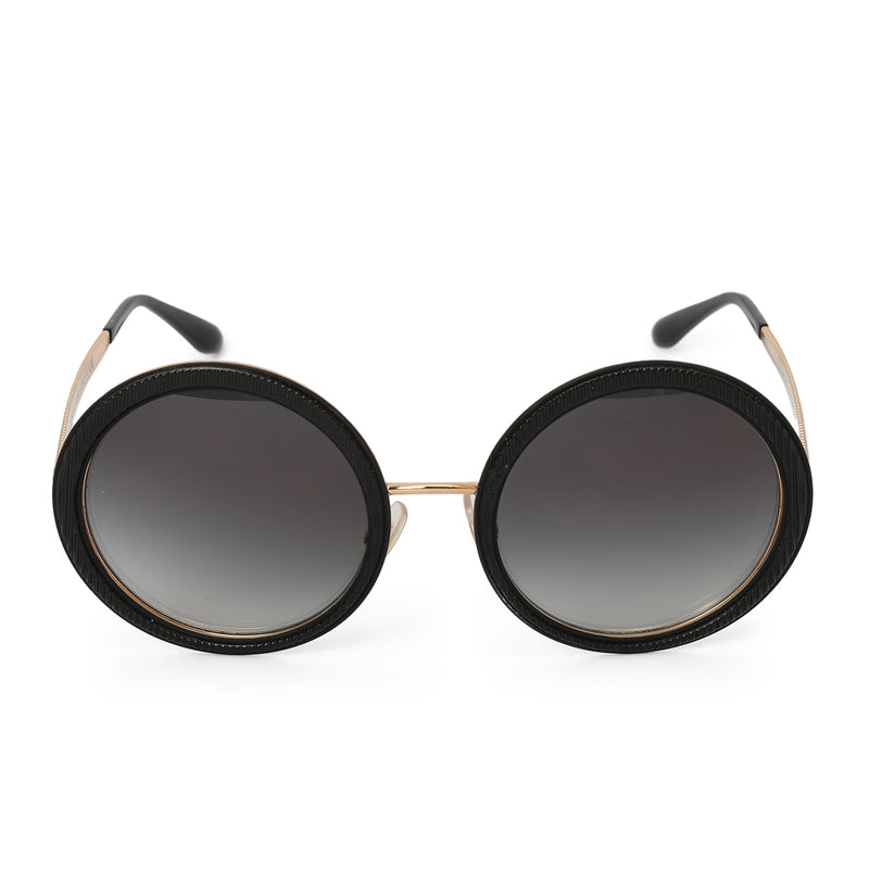 Pre-loved Dolce & Gabbana Black Round Sunglasses One Size