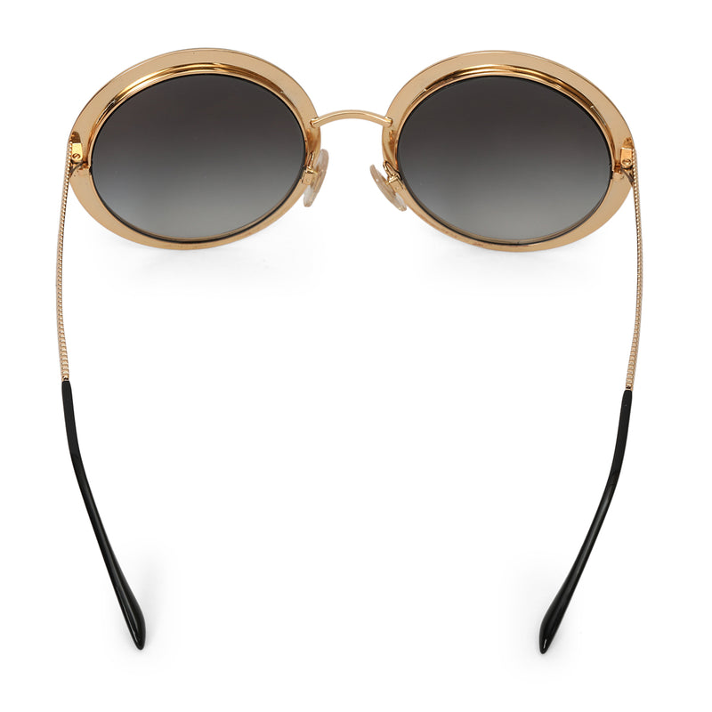 Women pre loved dolce & gabbana black round sunglasses one size