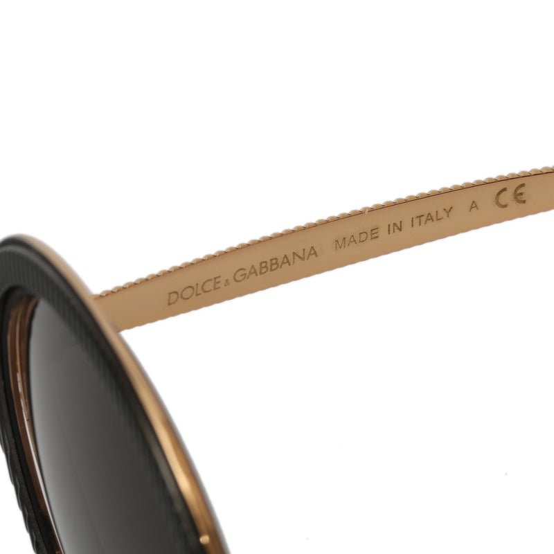 Dolce & Gabbana Black Round Sunglasses One Size
