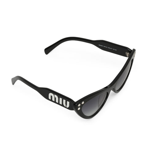 Black Gradient Studded Cat-Eye Sunglasses One Size 55019 1AB-0A7 145 3N