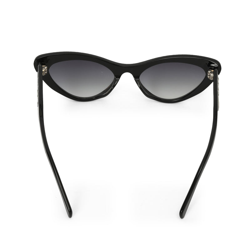 Black Gradient Studded Cat-Eye Sunglasses One Size 55019 1AB-0A7 145 3N