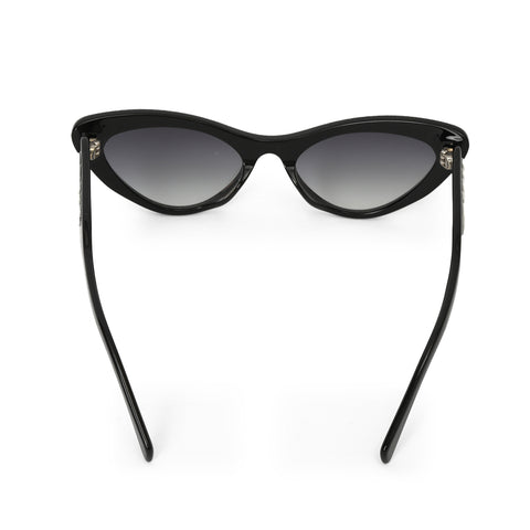 Black Gradient Studded Cat-Eye Sunglasses One Size 55019 1AB-0A7 145 3N