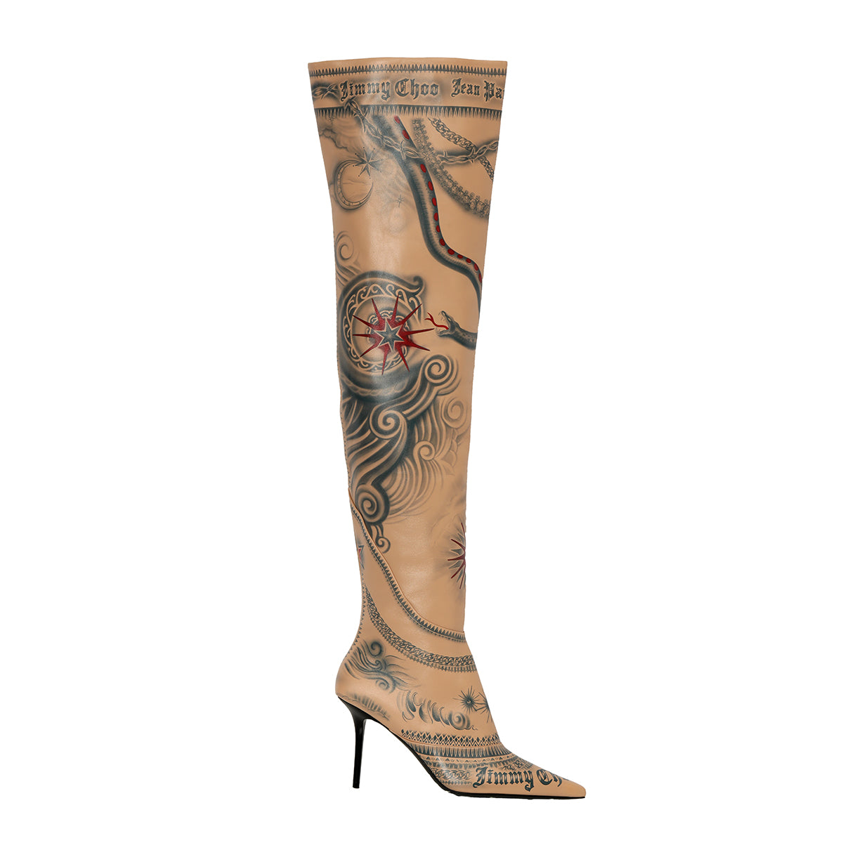 JC X Jean Paul Gaultier Tattoo Printed Leather Over The Size: 38