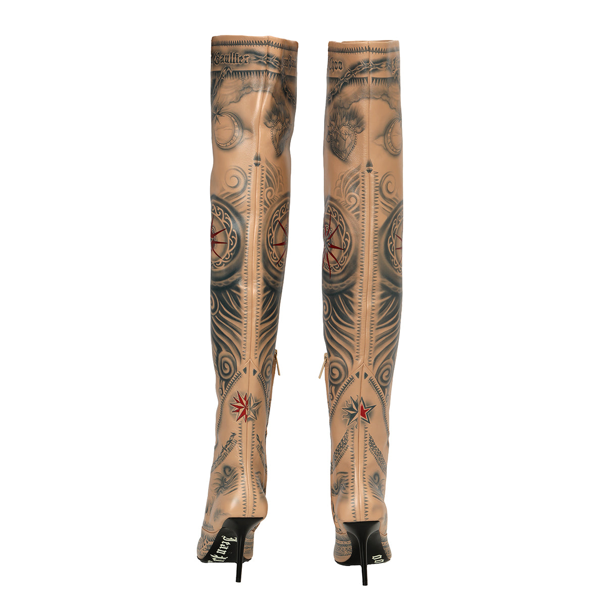 JC X Jean Paul Gaultier Tattoo Printed Leather Over The Size: 38