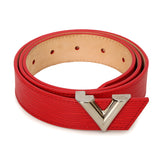 Red epi leather essential V Belt 34/85