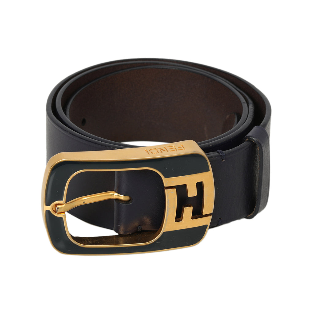 FF logo buckle Leather Belt Size: 34/85 – Confidential Couture