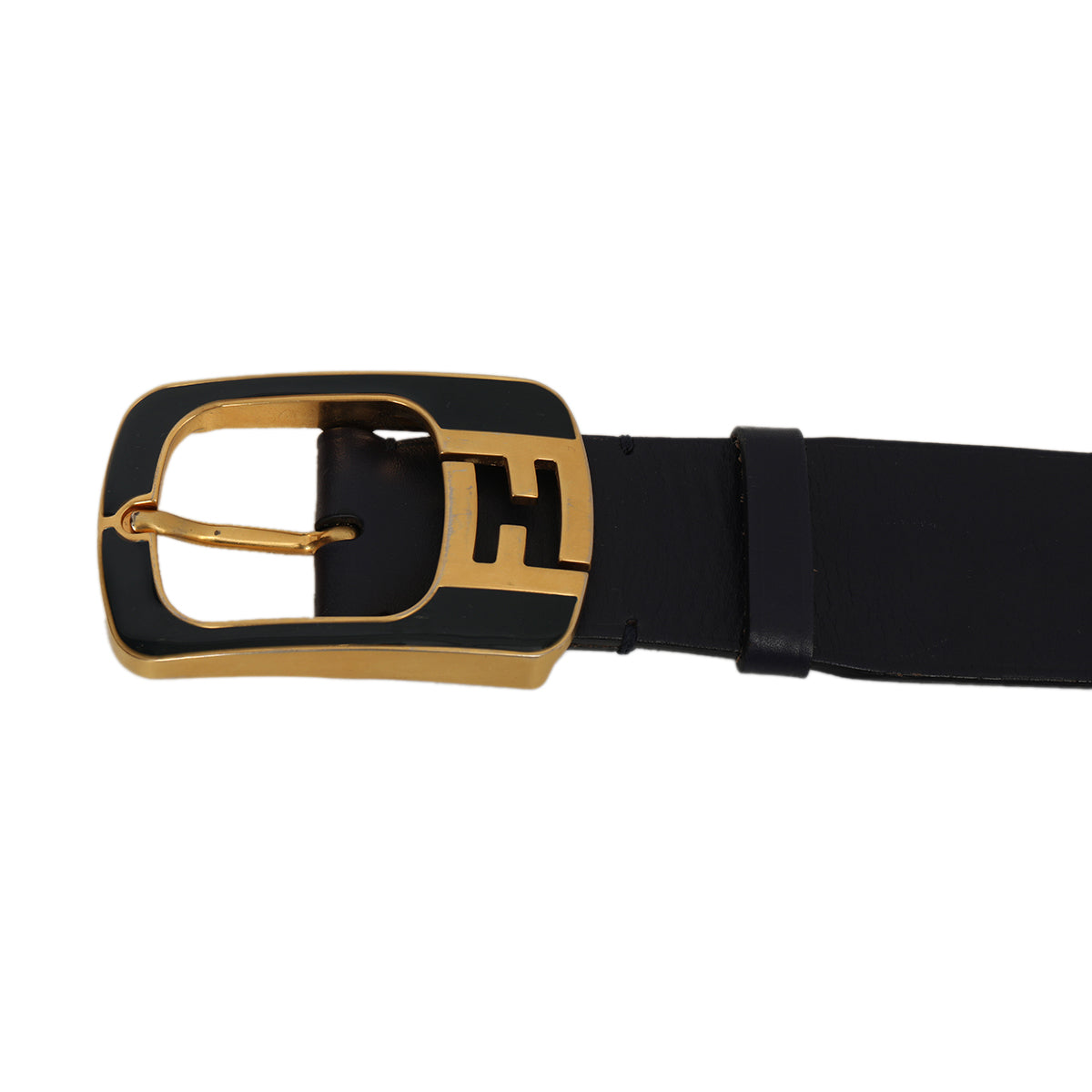 FF logo buckle Leather Belt Size: 34/85