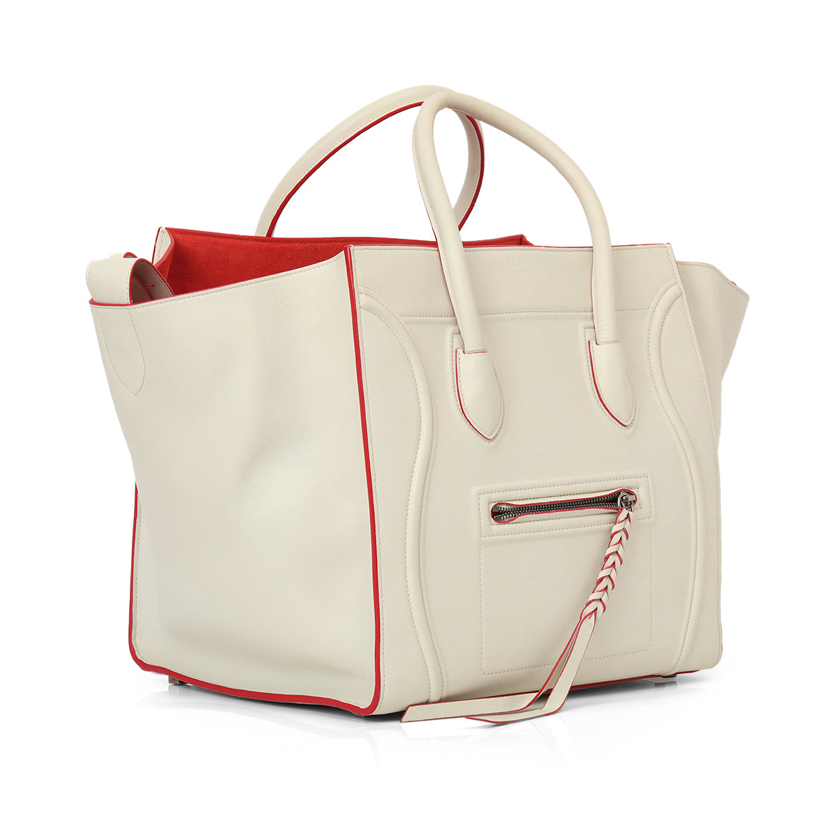 Leather Luggage Bicolor Phantom Tote Medium