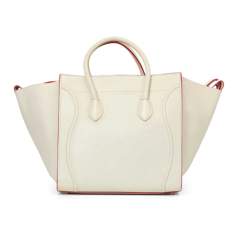 Leather Luggage Bicolor Phantom Tote Medium