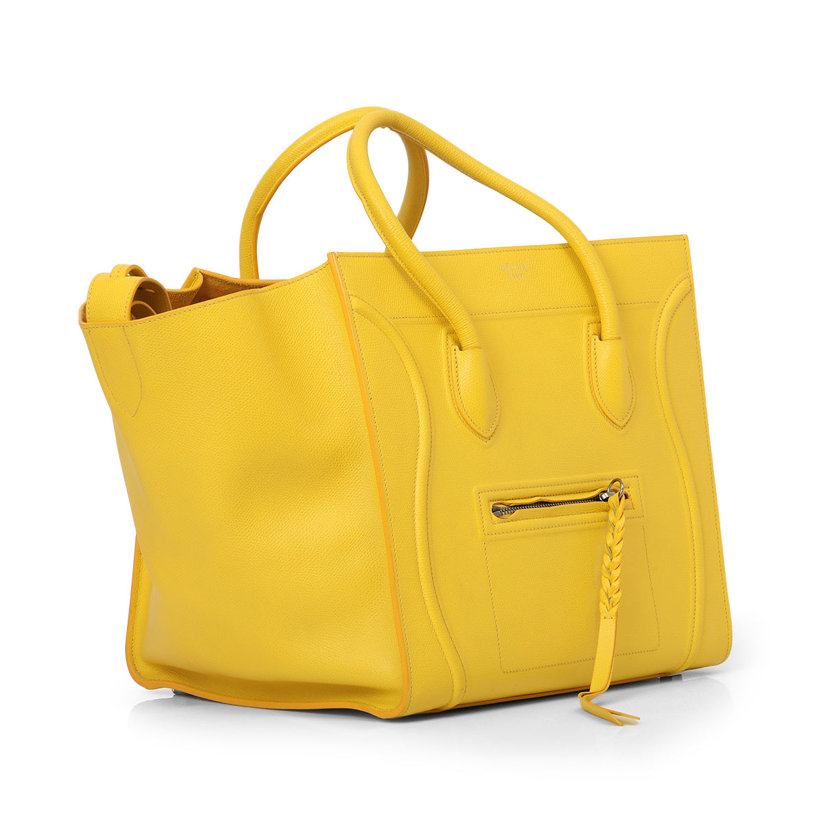 Leather Luggage Yellow Phantom Tote Medium