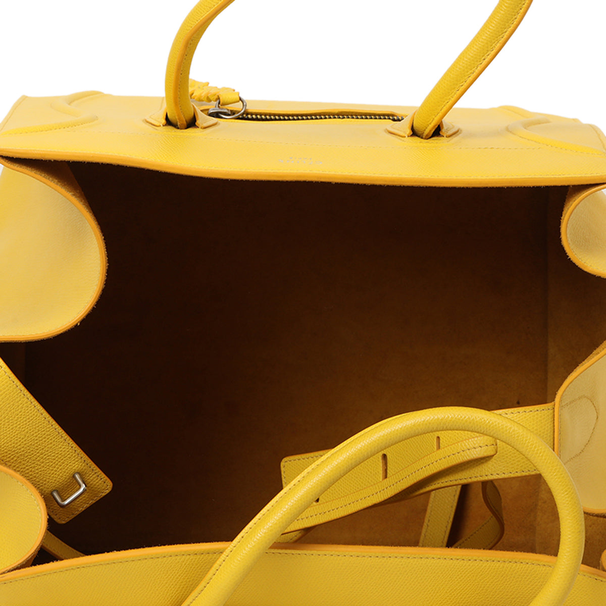 Leather Luggage Yellow Phantom Tote Medium