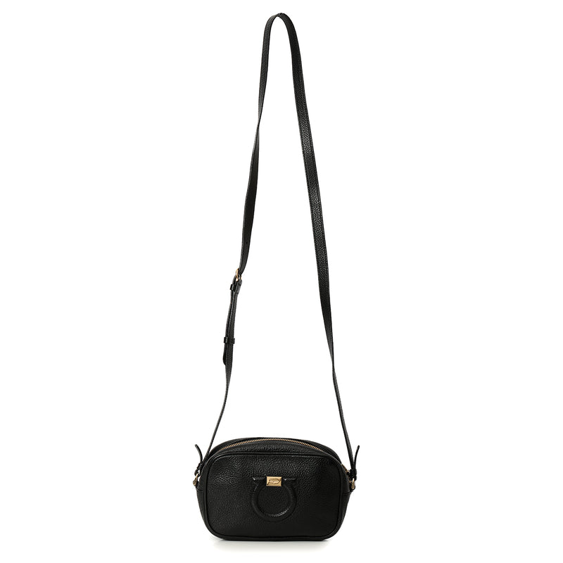 City CC Leather Crossbody Bag in Black Small