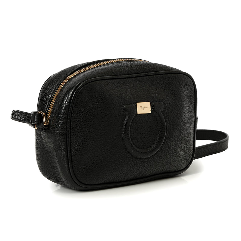 City CC Leather Crossbody Bag in Black Small