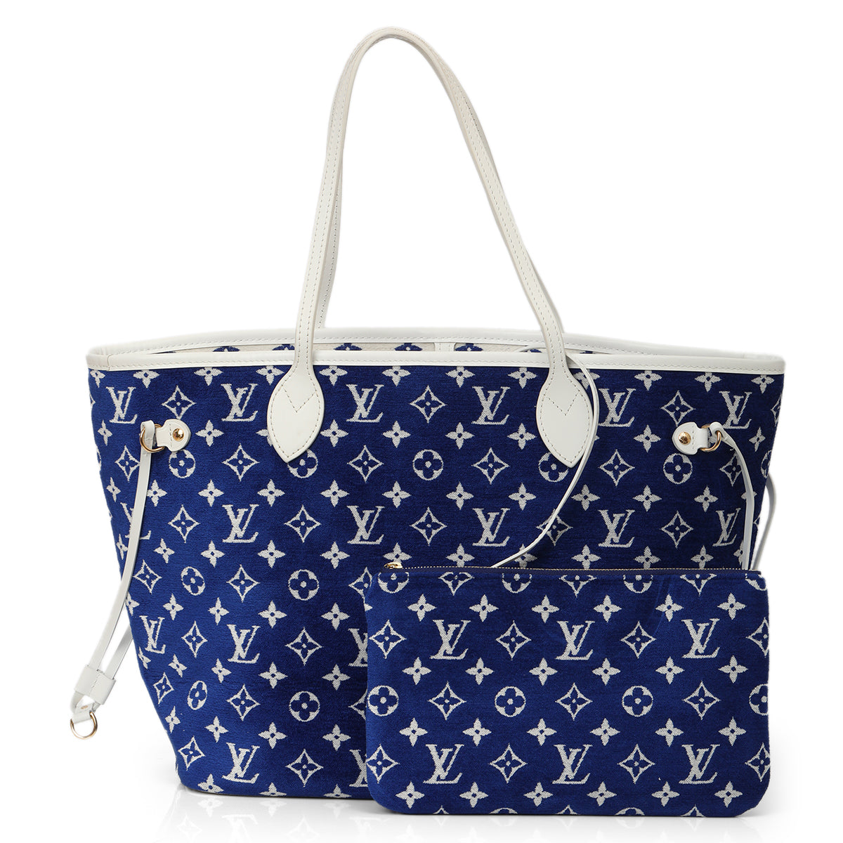 Louis Vuitton Blue Leather Spring In The City MM Tote Neverfull Bag