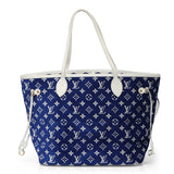 Louis Vuitton Blue Leather Spring In The City MM Tote Neverfull Bag