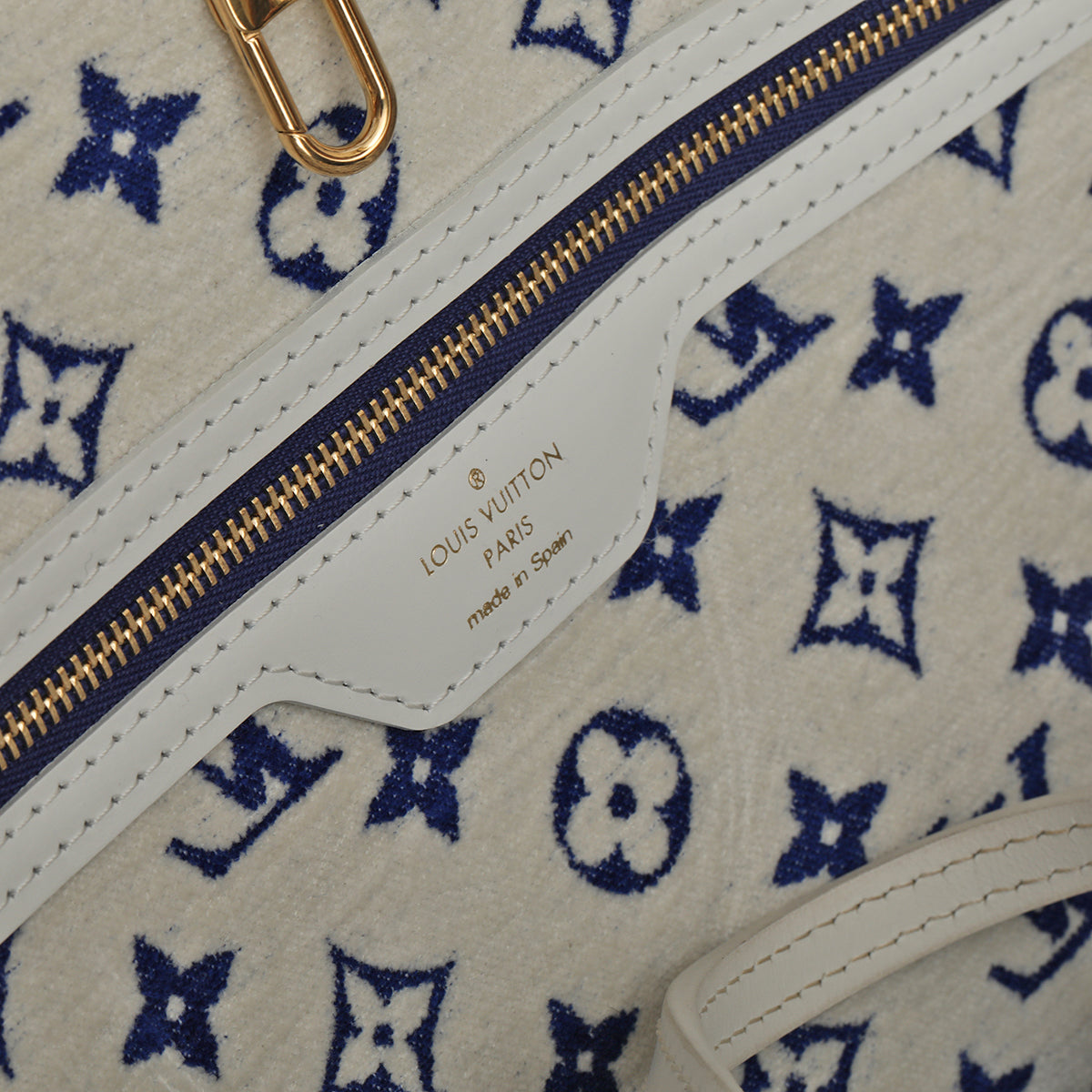 Louis Vuitton Blue Leather Spring In The City MM Tote Neverfull Bag