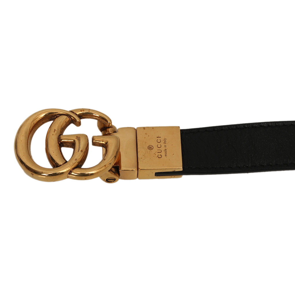 GG Black/Red Leather Reversible Belt - 75/30 – Confidential  display picture 3
