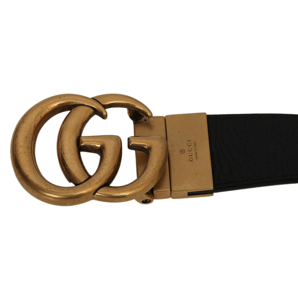 Shop Pre Owned Authentic Gucci GG Initial Belt in Black - 85