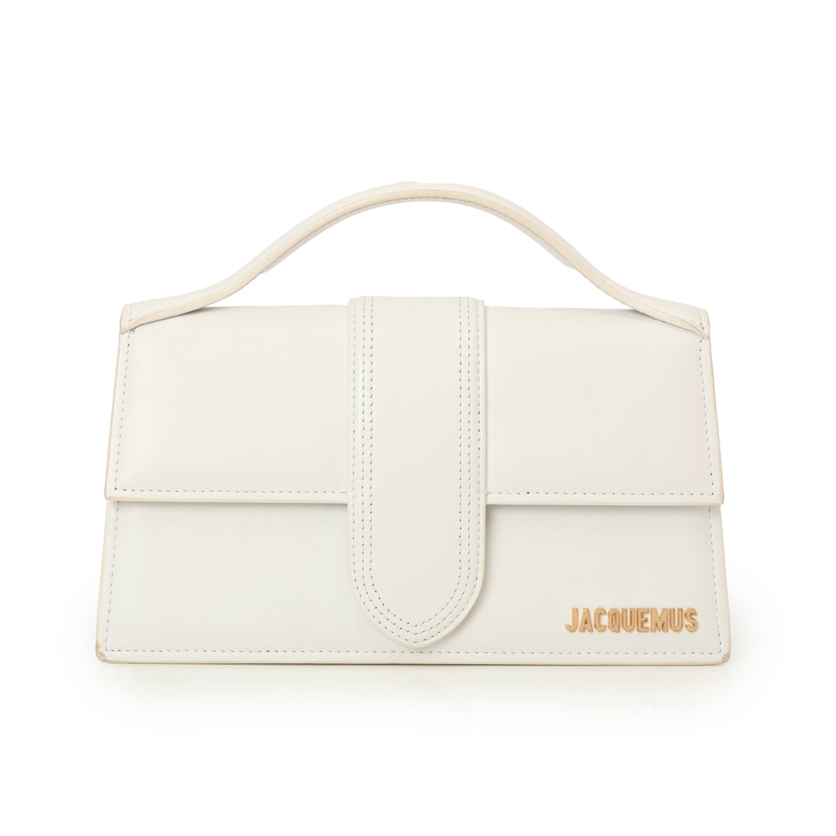 The Large Bambino White Leather Bag