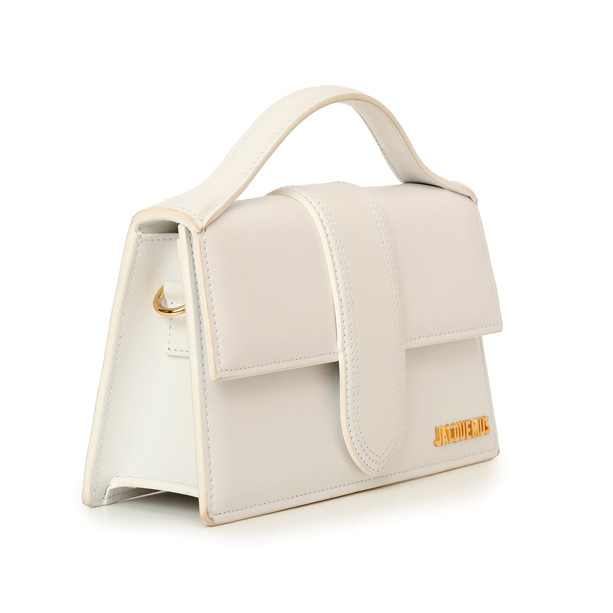 The Large Bambino White Leather Bag