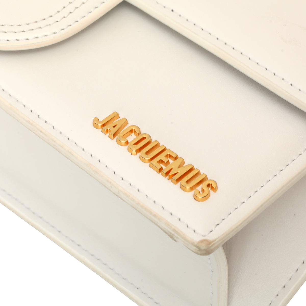 The Large Bambino White Leather Bag