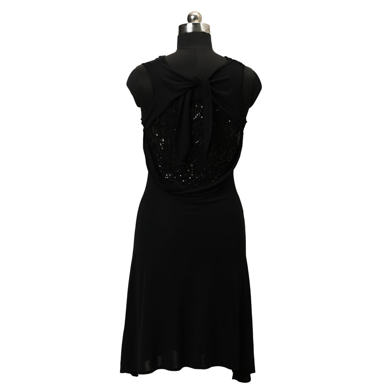 Black Viscose Evening Dress Size: 4