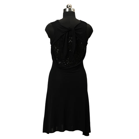 Black Viscose Evening Dress Size: 4