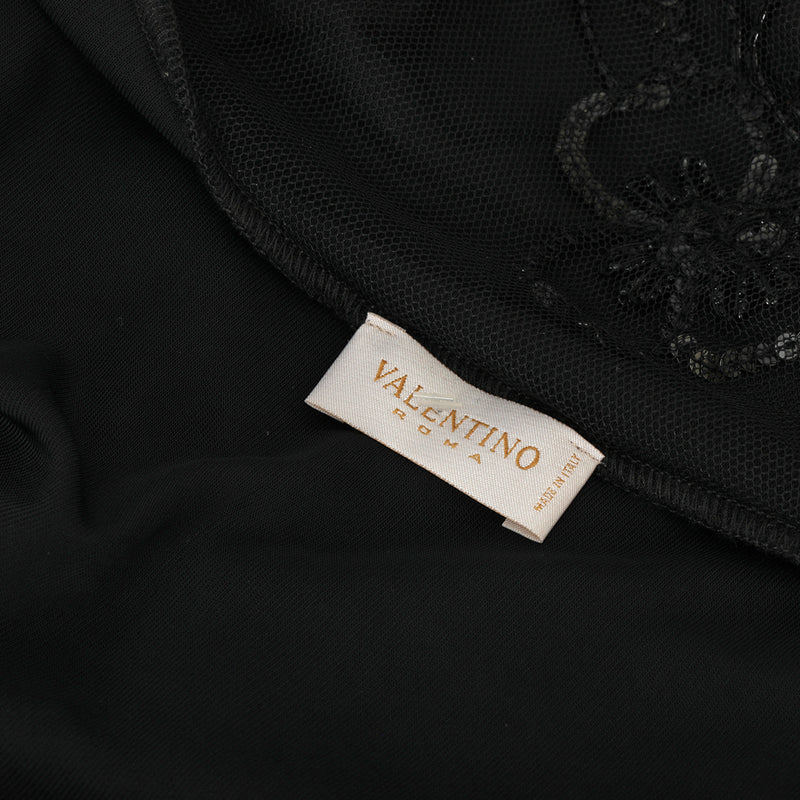Black Viscose Evening Dress Size: 4