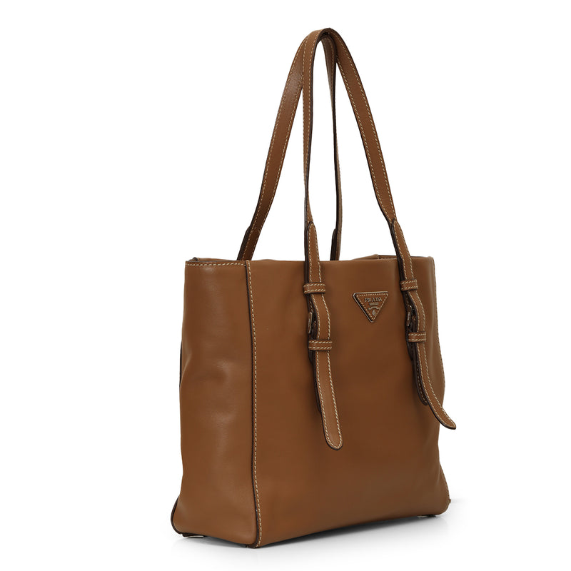 Pre-loved Prada Sport Leather Tote One Size Bag