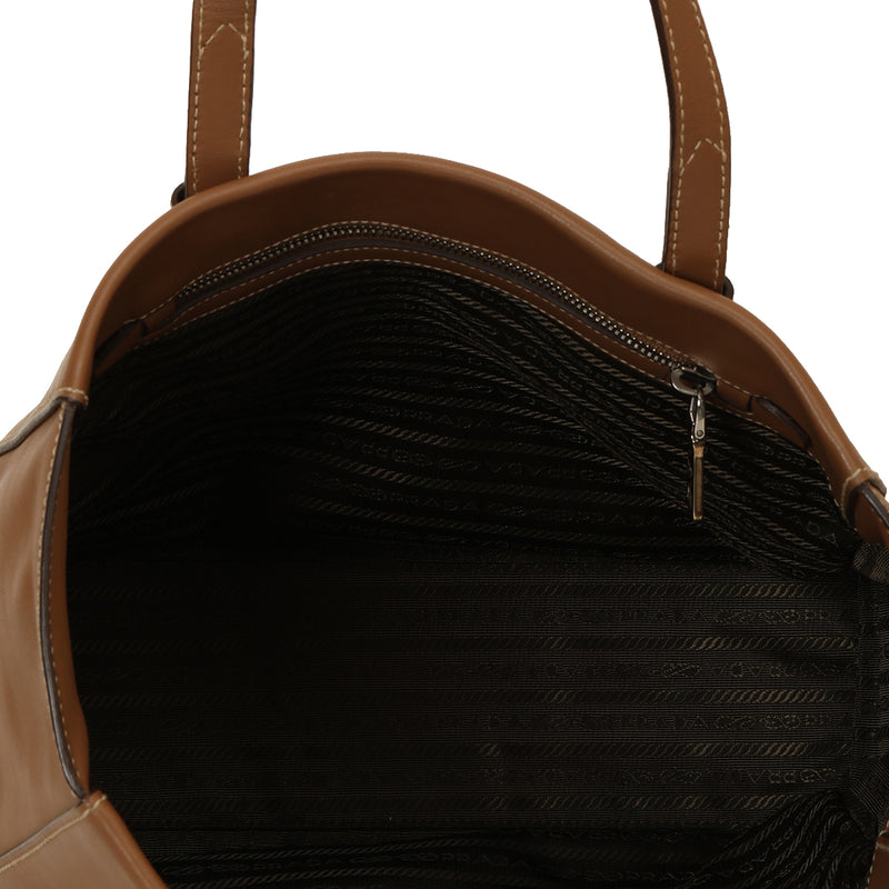 Pre loved prada sport leather tote one size bag price