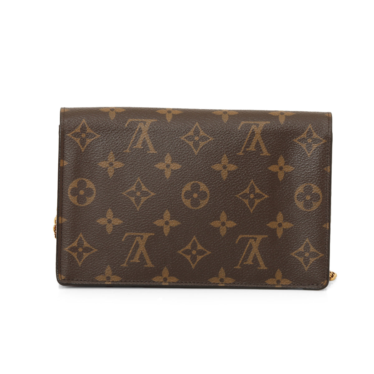 LV Fuchsia Monogram Flore Chain Wallet