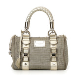 Glitter Silver Quilted Leather Handbag