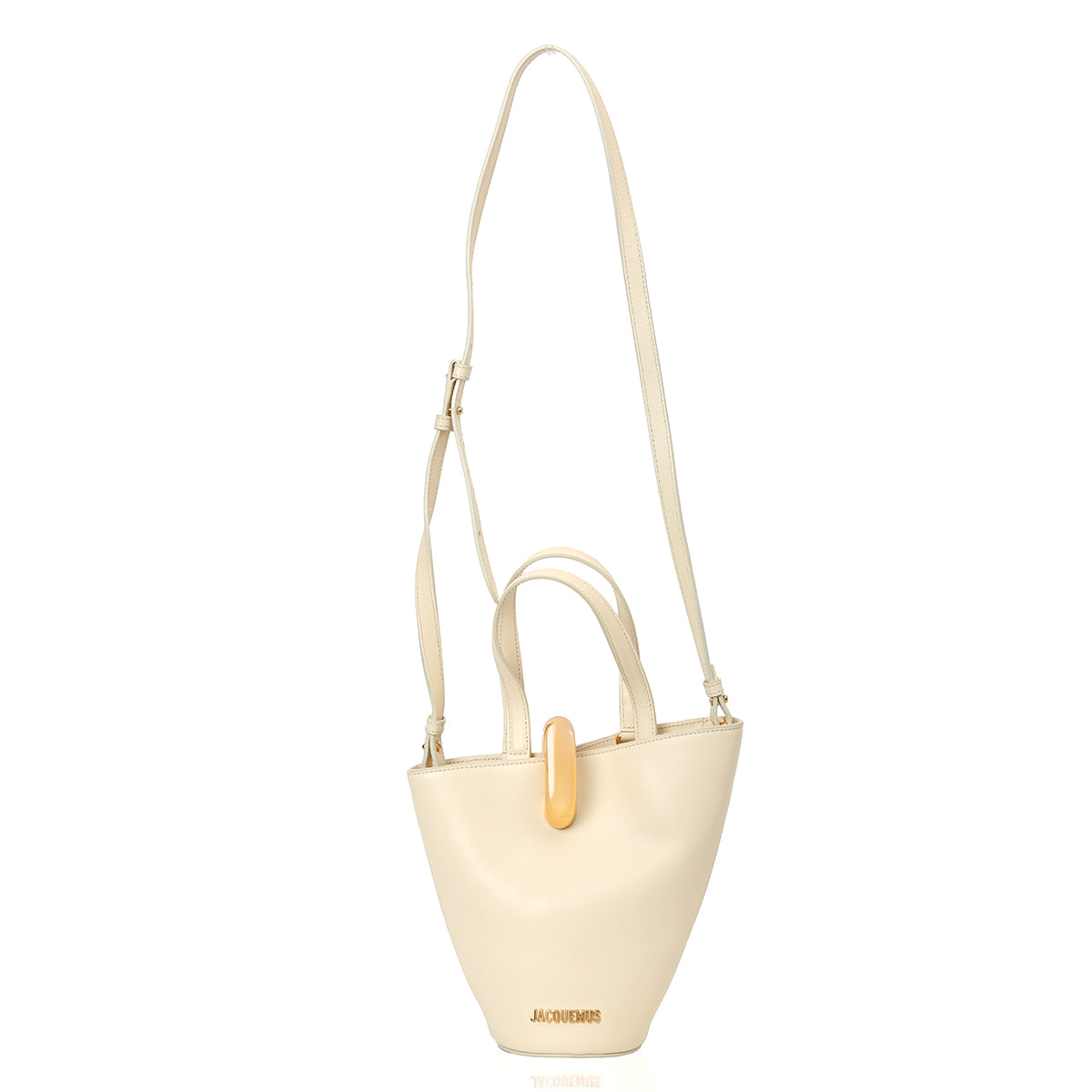 Asymmetric Mini Bambola Bucket Bag - Ivory