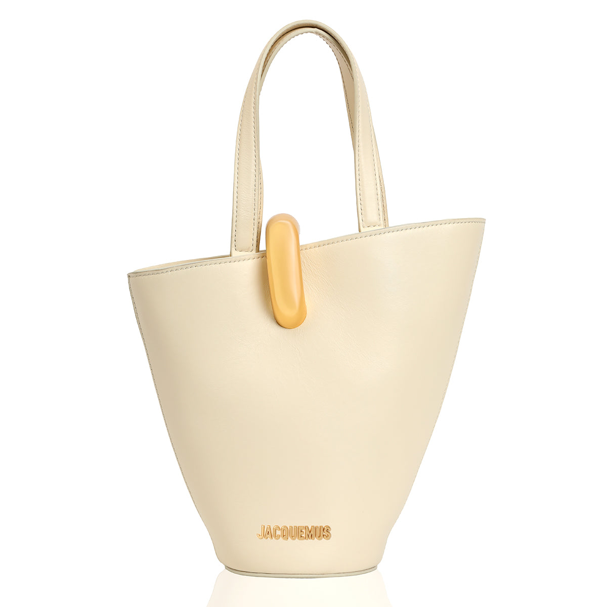 Asymmetric Mini Bambola Bucket Bag - Ivory