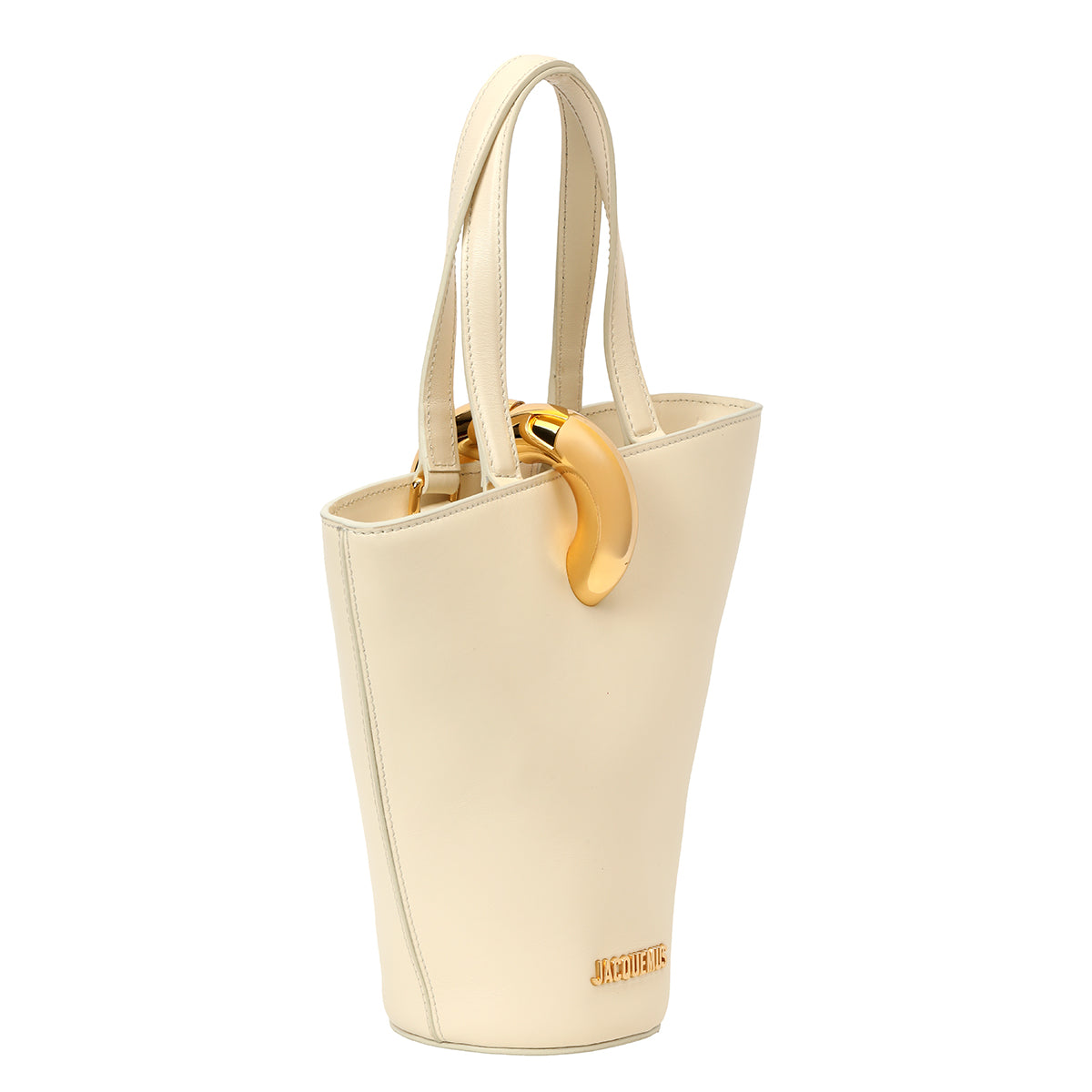 Asymmetric Mini Bambola Bucket Bag - Ivory